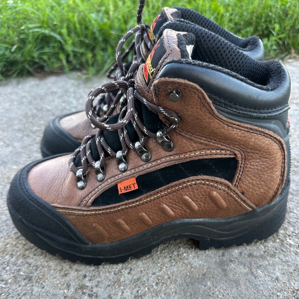 Thorogood I-MET Womens 8M Brown Leather Steel Toe Work Boots 504-4312